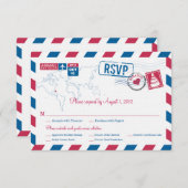 Bahamas Air Mail Wedding RSVP (Devant / Derrière)