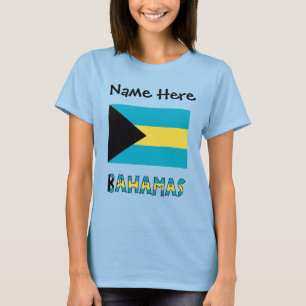 Bahamas Bahamaanse Vlag Gepersonaliseerd T-shirt