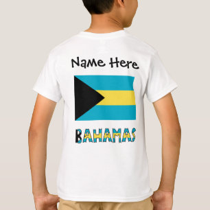 Bahamas Bahamiaanse Vlag Zwart Personalisatie  T-shirt