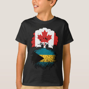 Bahamas Bahamian Canada Tree Roots Flag T-shirt