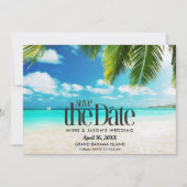 Bahamas Beach Destination Wedding Save the Date (Voorkant)