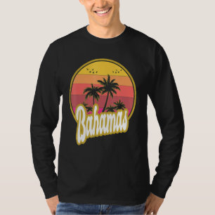 Bahamas Beach Retro Sunset T-shirt