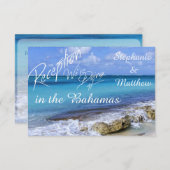BAHAMAS BEACH SHORE Wedding Reception Kaart (Voorkant / Achterkant)