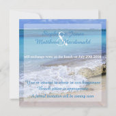 BAHAMAS BEACH SHORE Wedding Save the Date (Achterkant)
