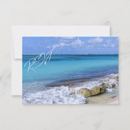 Bahamas Beach Wedding RSVP (Voorkant)