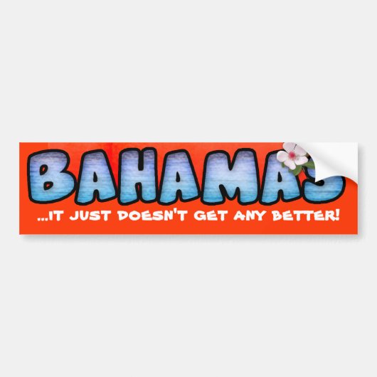 Bahamas Bumpersticker (Voorkant)