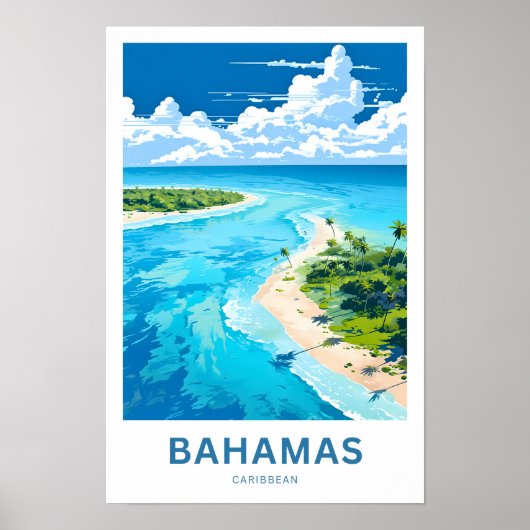 Bahamas Caribbean Travel Print (Voorkant)