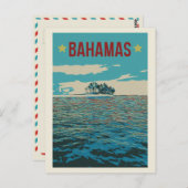 Bahamas Carribean, paysage typique Carte postale (Devant / Derrière)