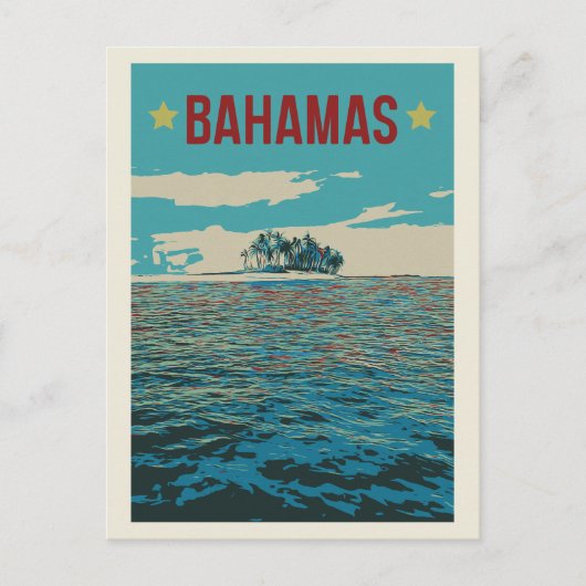 Bahamas Carribean, paysage typique Carte postale (Devant)