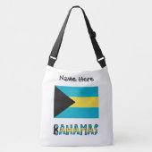 Bahama's en Bahamaanse vlag met Jouw naam Crossbody Tas (Voorkant)
