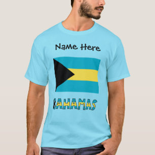 Bahamas en Bahamiaanse vlag Persoonlijke Heren  T-shirt