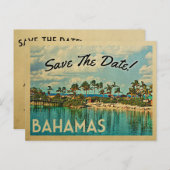 Bahamas Enregistrer La Date Cartes Postales Vintag (Devant / Derrière)