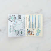 Bahamas Faire-part de mariage de passeport de croi (Intérieur)