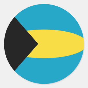 Bahamas Fisheye Vlag Sticker