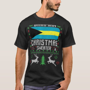 Bahamas Flag Bahamaanse kersttrui T-shirt