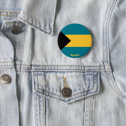 Bahamas Flag Charming Patriotic Ronde Button 5,7 Cm (In situ)