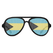 Bahamas Flag Emblem Aviator Zonnebril (Voorkant)
