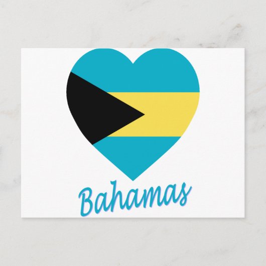 Bahamas Flag Heart Briefkaart (Voorkant)