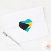 Bahamas Flag Heart Sticker (Envelop)