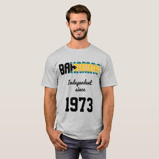 Bahamas Flag Independence Celebration T-shirt (Voorkant volledig)