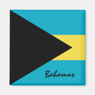Bahamas flag & North America vakantie/sportfans Magneet