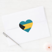 Bahamas Flag Patriotic Hart Sticker (Envelop)
