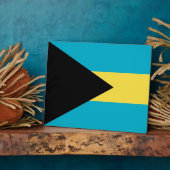 Bahamas Flag Plaque Fotoplaat (Zijkant)