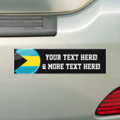 Bahamas Flag Round en Glossy Bumpersticker (Op auto)