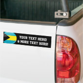 Bahamas Flag Round en Glossy Bumpersticker (Op Truck)