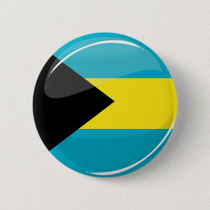 Bahamas Flag Round en Glossy Ronde Button 5,7 Cm