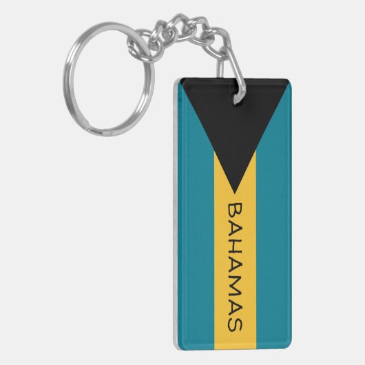 Bahamas Flag Sleutelhanger (Voorkant Links)