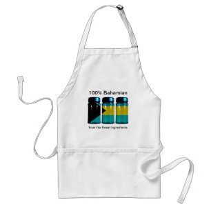 Bahamas Flag Spice Jars Apron Standaard Schort