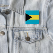 Bahamas Flag Vierkante Button 5,1 Cm (In situ)