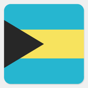 Bahamas Flag Vierkante Sticker