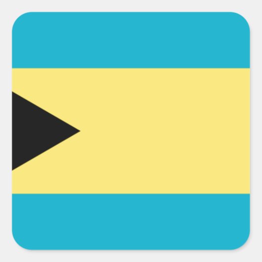 Bahamas Flag Vierkante Sticker (Voorkant)