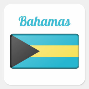 Bahamas Flag Vierkante Sticker