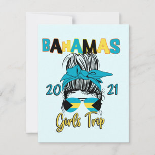 Bahamas Girls Trip Vacation Matching 2021 Bedankkaart