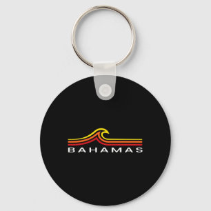 Bahamas Golven Vintage Mannen Vrouwen Meisjes Jong Sleutelhanger
