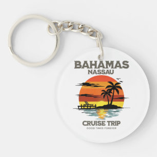 Bahama's haven-cruise zonsondergang sleutelhanger