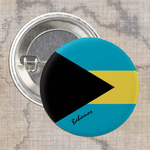Bahama's knop, patriottische Bahama's vlag mode Ronde Button 3,2 Cm