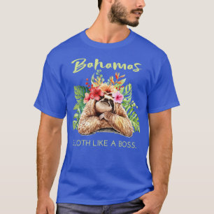 Bahamas luiaard als een baas vakantie souvenir cad t-shirt