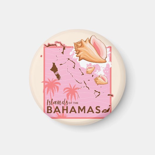 Bahamas Magnet Vacances Croisière Bahamas Carte Co (Devant)