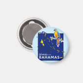Bahamas Magnet Vacances Croisière Bahamas Carte Pa (Recto/Verso)