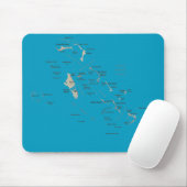 Bahamas Map Mousepad Muismat (Met muis)