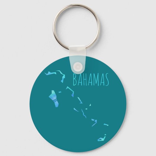 Bahamas Map Sleutelhanger (Voorkant)