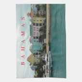 Bahamas Marina Village uitzicht theedoek (Verticaal)