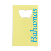 Bahama's met wapen (Caribisch paradijs) Kredietkaart Flessenopener (Achterkant)