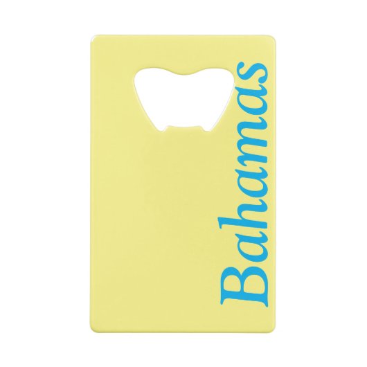 Bahama's met wapen (Caribisch paradijs) Kredietkaart Flessenopener (Achterkant)