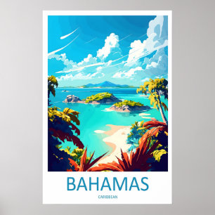 Bahamas Nationale Vintage Poster Reis Park Ski