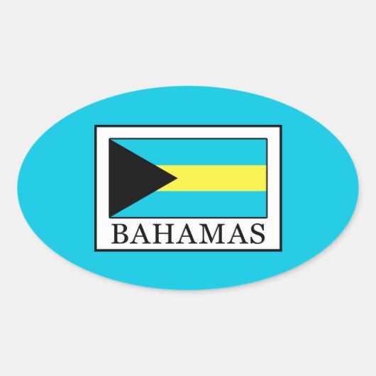 Bahamas Ovale Sticker (Voorkant)